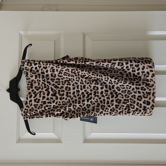 INC Mesh Classic Cheetah Print Top sz Small - Picture 2 of 11